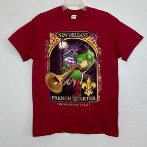 GILDAN New Orleans French Quarter Red Shirt Size M